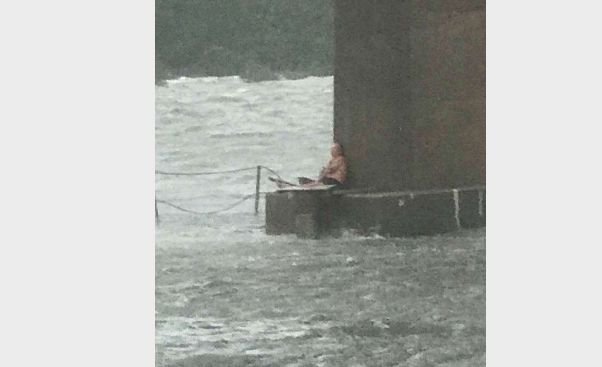 Stuck Under Bridge During Hurricane