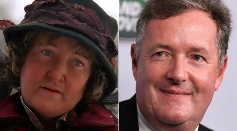 Piers Morgan Not Home Alone Lady!