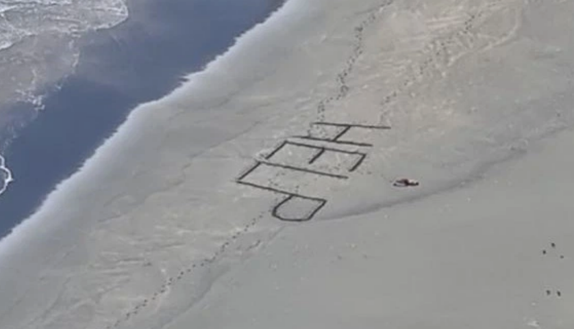 Surfer Leaves SOS Message