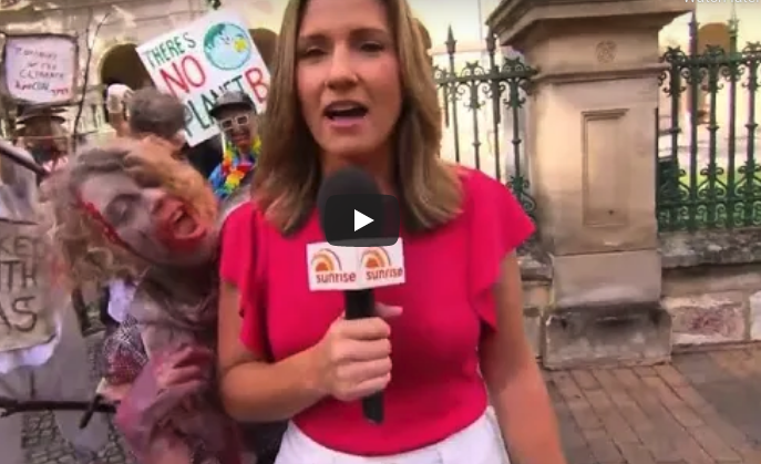 Reporter Bit By Zombie Protester