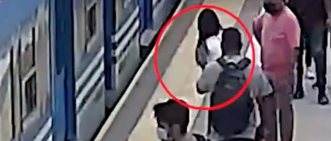 Woman Falls Under Train, Survives!