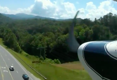 Plane Lands On Highway!