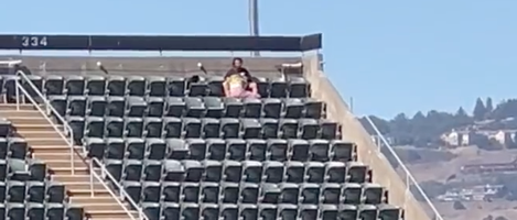 Couple Getting Busy at A's Game!