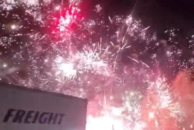 Truck Crash Fireworks