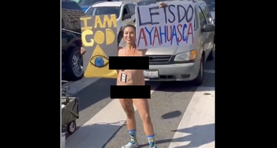 Naked Woman Protest