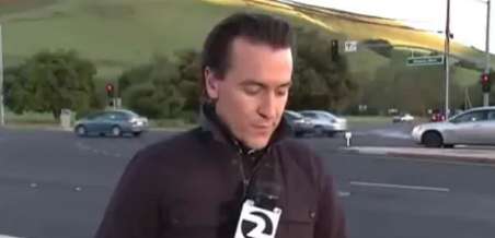 Reporter Nearly Hit