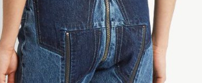 Rear Zipper Jeans